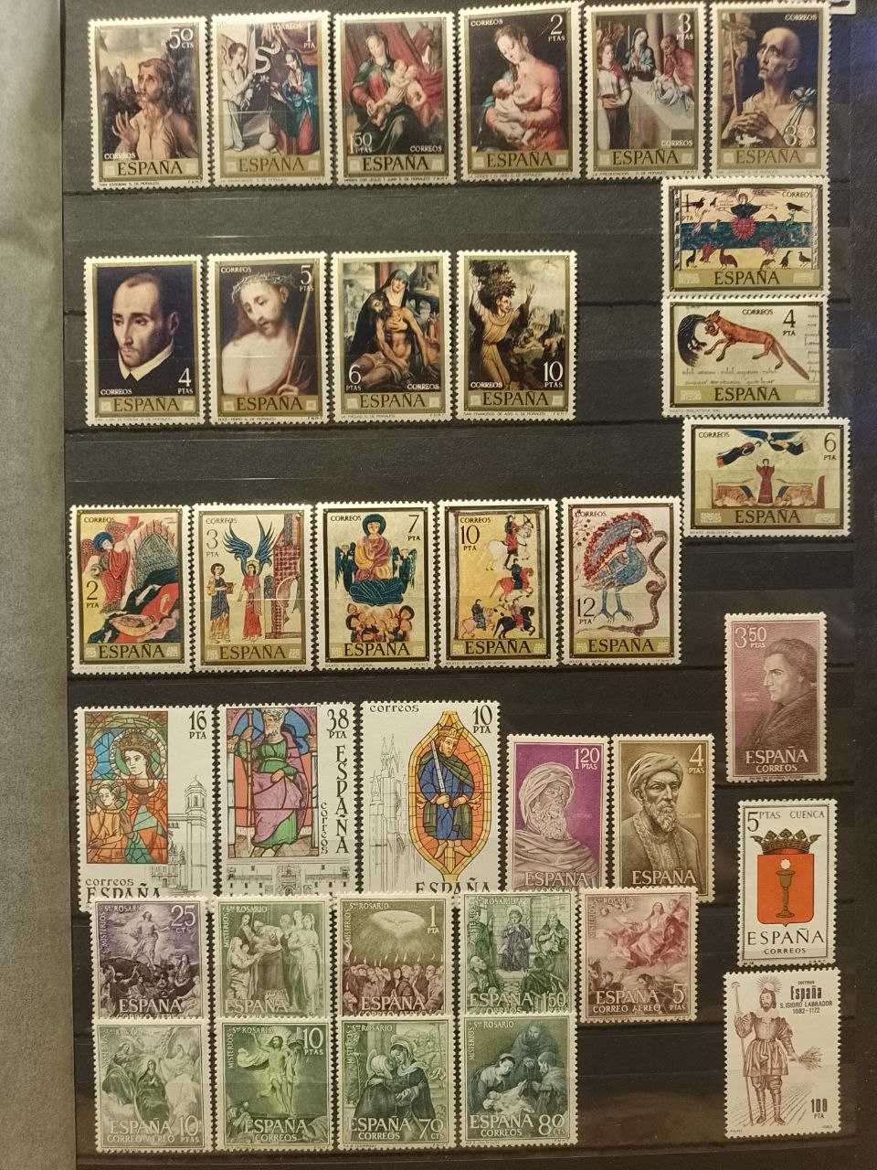 Чистые почтовые марки Испании, Сан Марино и др.