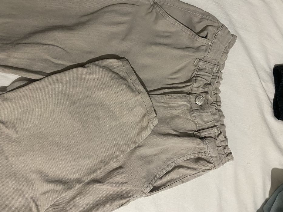 Бежеві джинсові штани