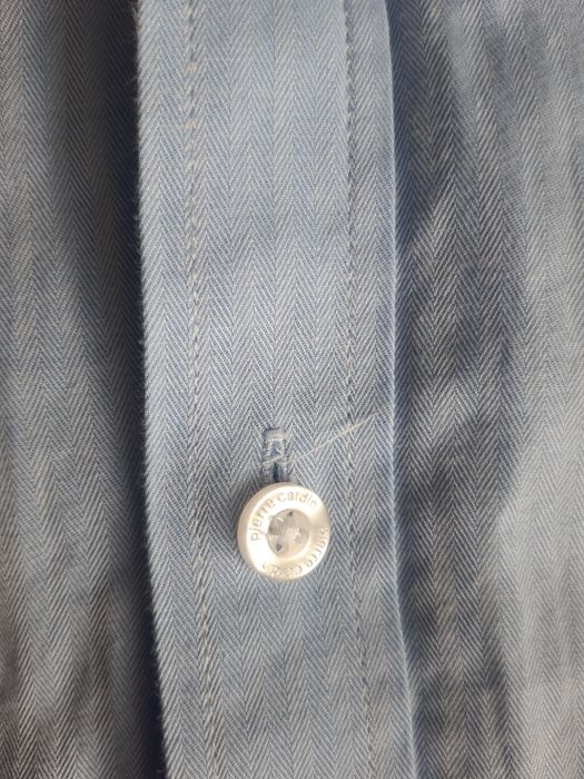 Pierre cardin M koszula niebieska na spinki kołnierz 39.5 długi rękaw