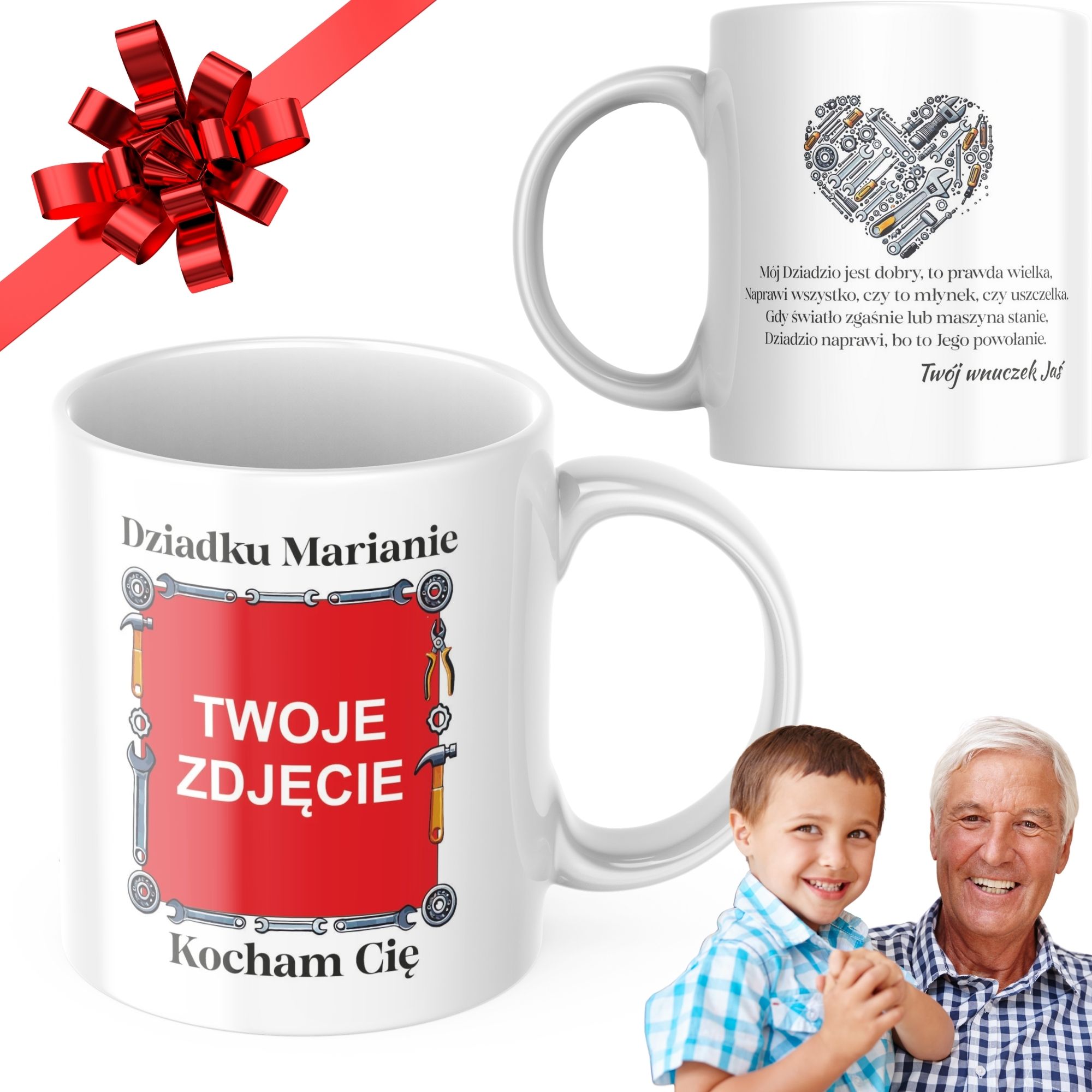 Kubek na Dzień Dziadka personalizowany z Twoim zdjęciem dla Dziadka