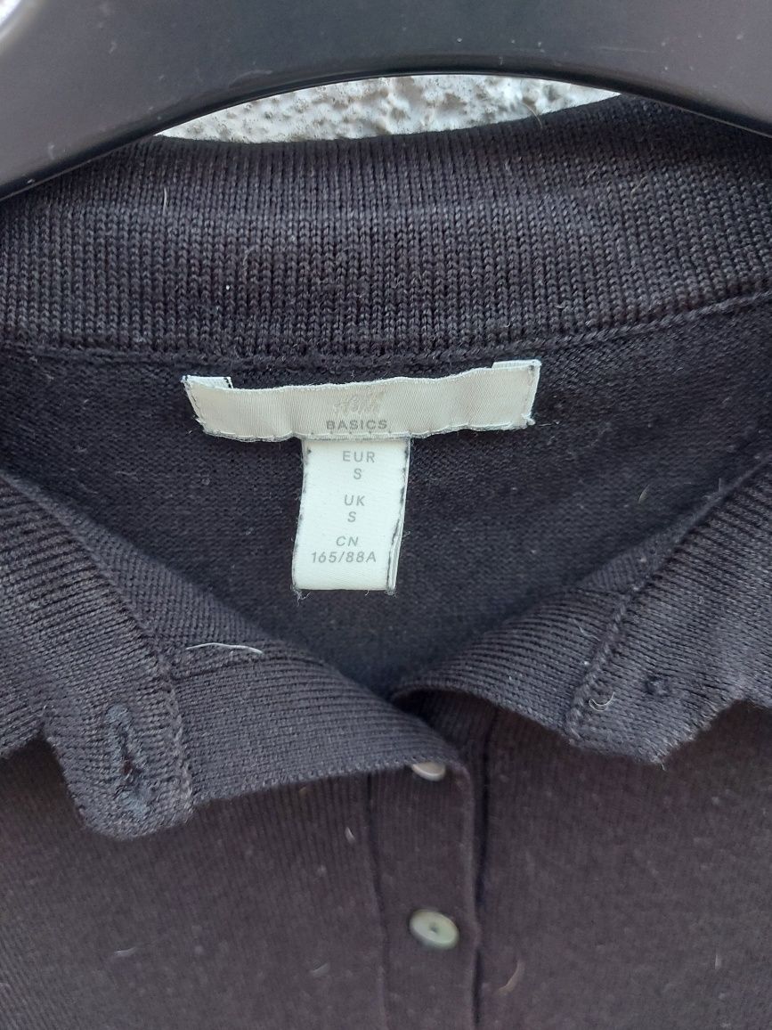 Sweter z kołnierzykiem czarny H&M rozmiar S