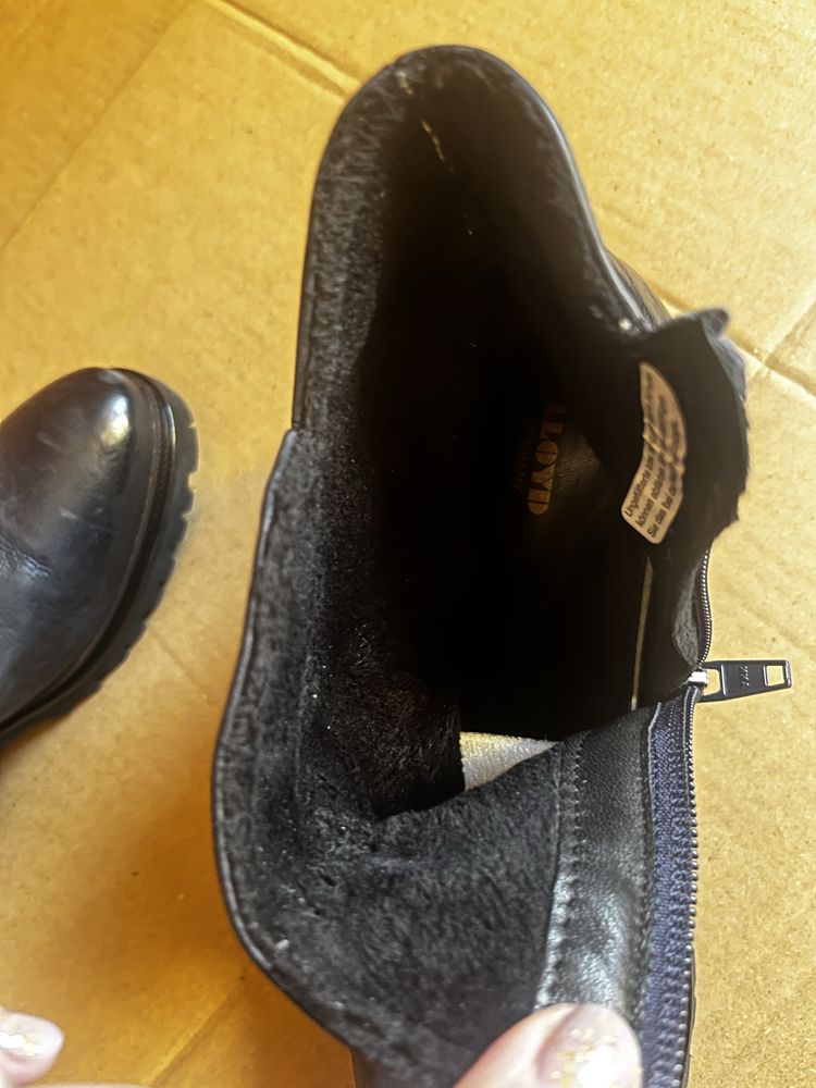 Botki skórzane LLOYD ocieplane na zamek  37 tommy hilfiger