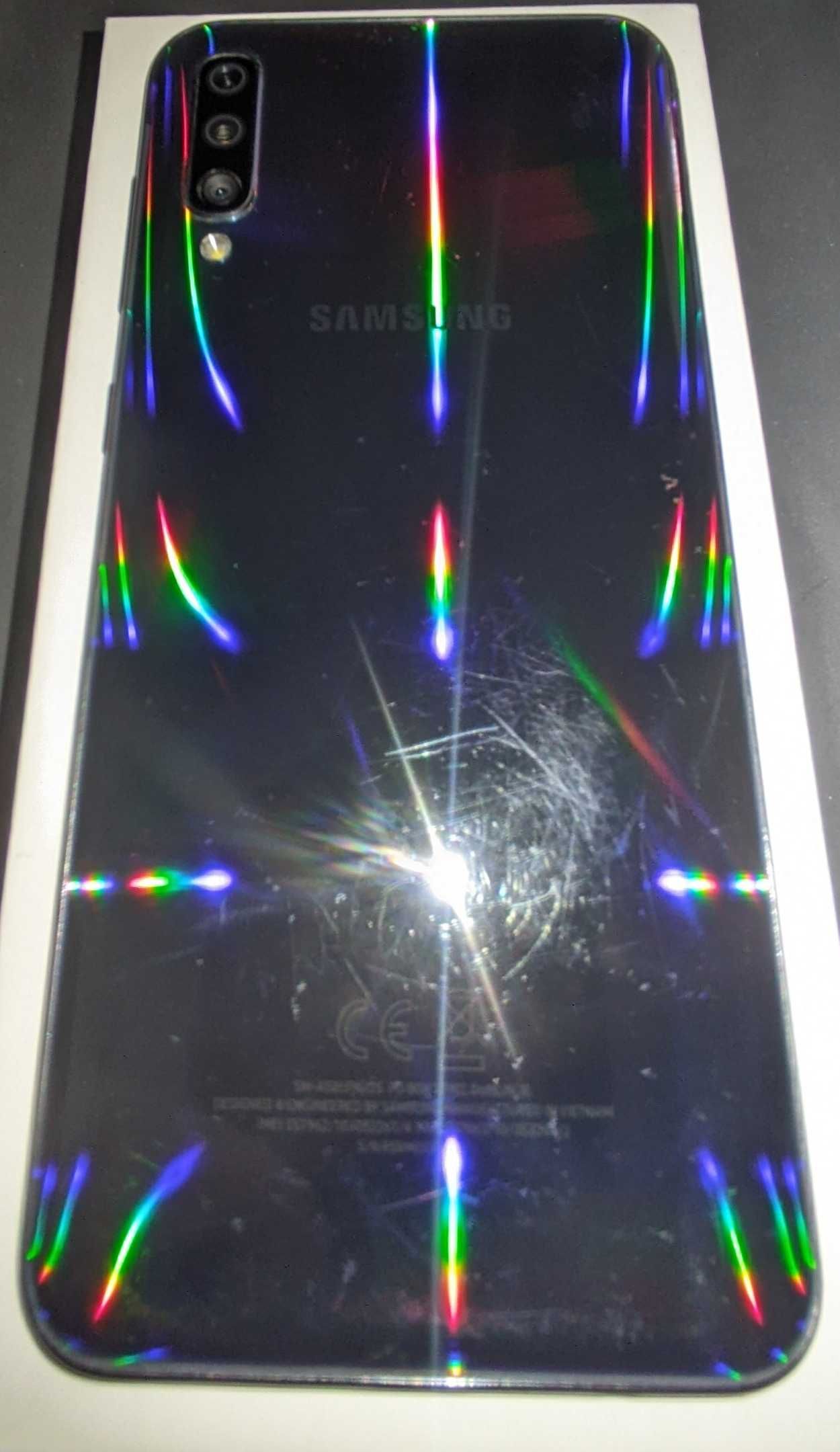 Telefon Samsung A50 Smartfon granatowy zestaw nowa ładowarka kabel