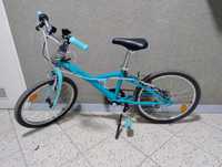 Rower dla dziewczynki Btwin 120 turkusowy koła 20 cali
