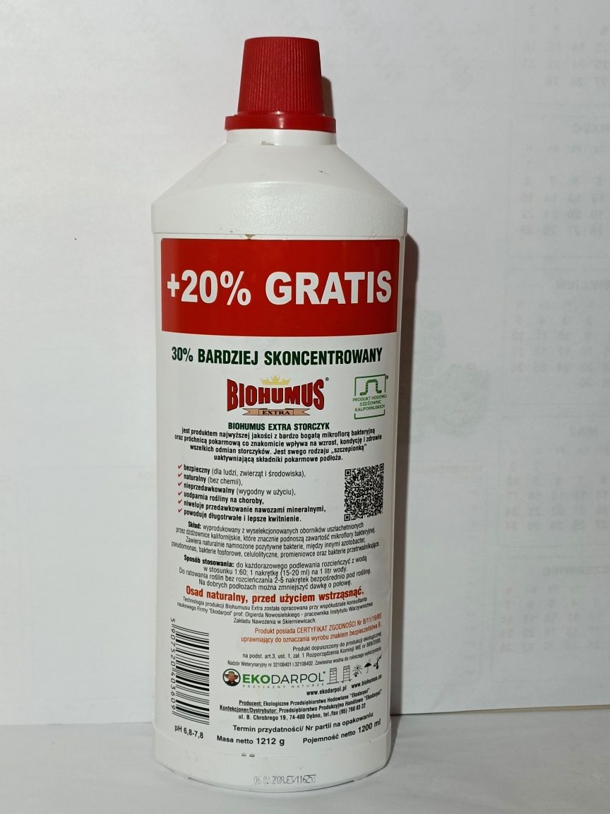 Biohumus STORCZYK naturalny nawóz 1200ml