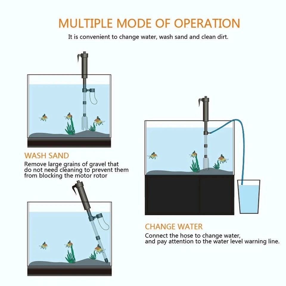 Електричний насос для зміни води в акваріумі