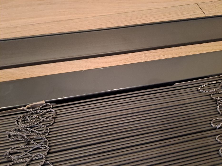 Żaluzje rolety drewniane 140x170 cm szara