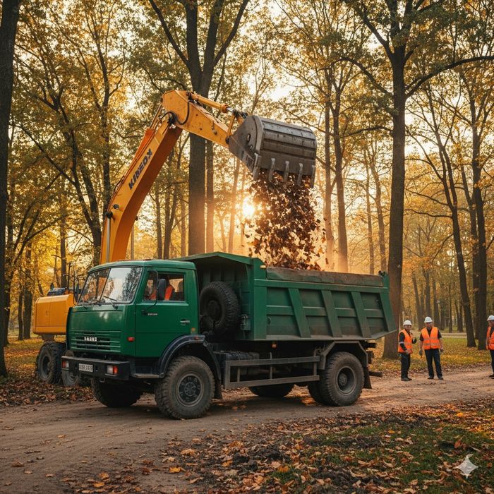 Оренда Екскаватора Самосвали Доставка пісок щебінь чорнозем Вантажники