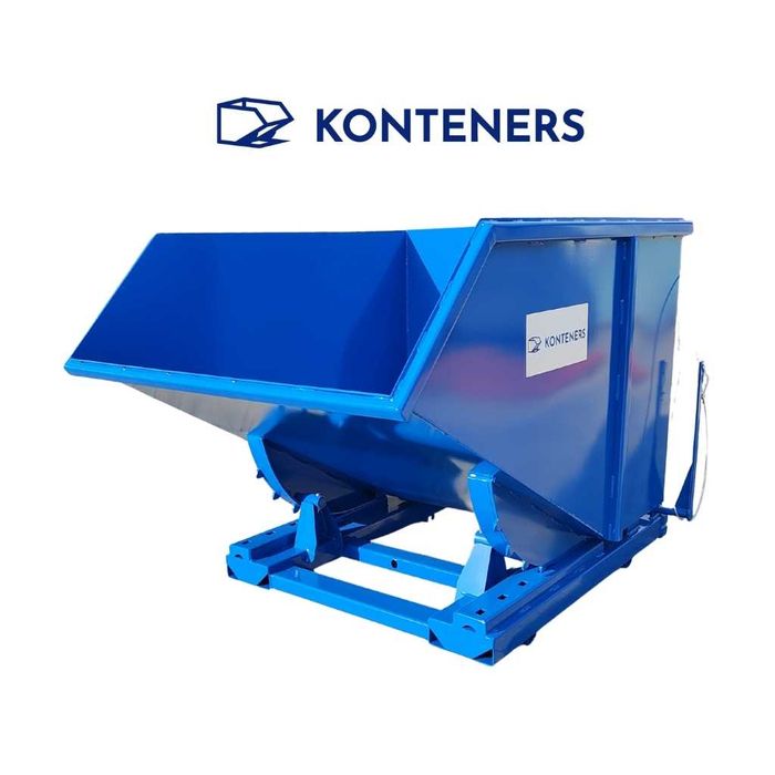 Kontener samowyładowczy do wózka widłowego na widły 1m3KOLEBA/KOLIBA