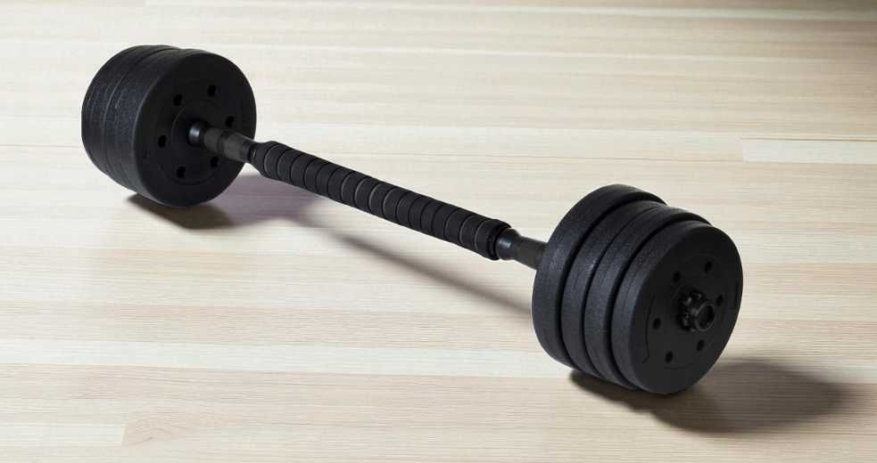 Hantle 20 kg z funkcją sztangi Czarne