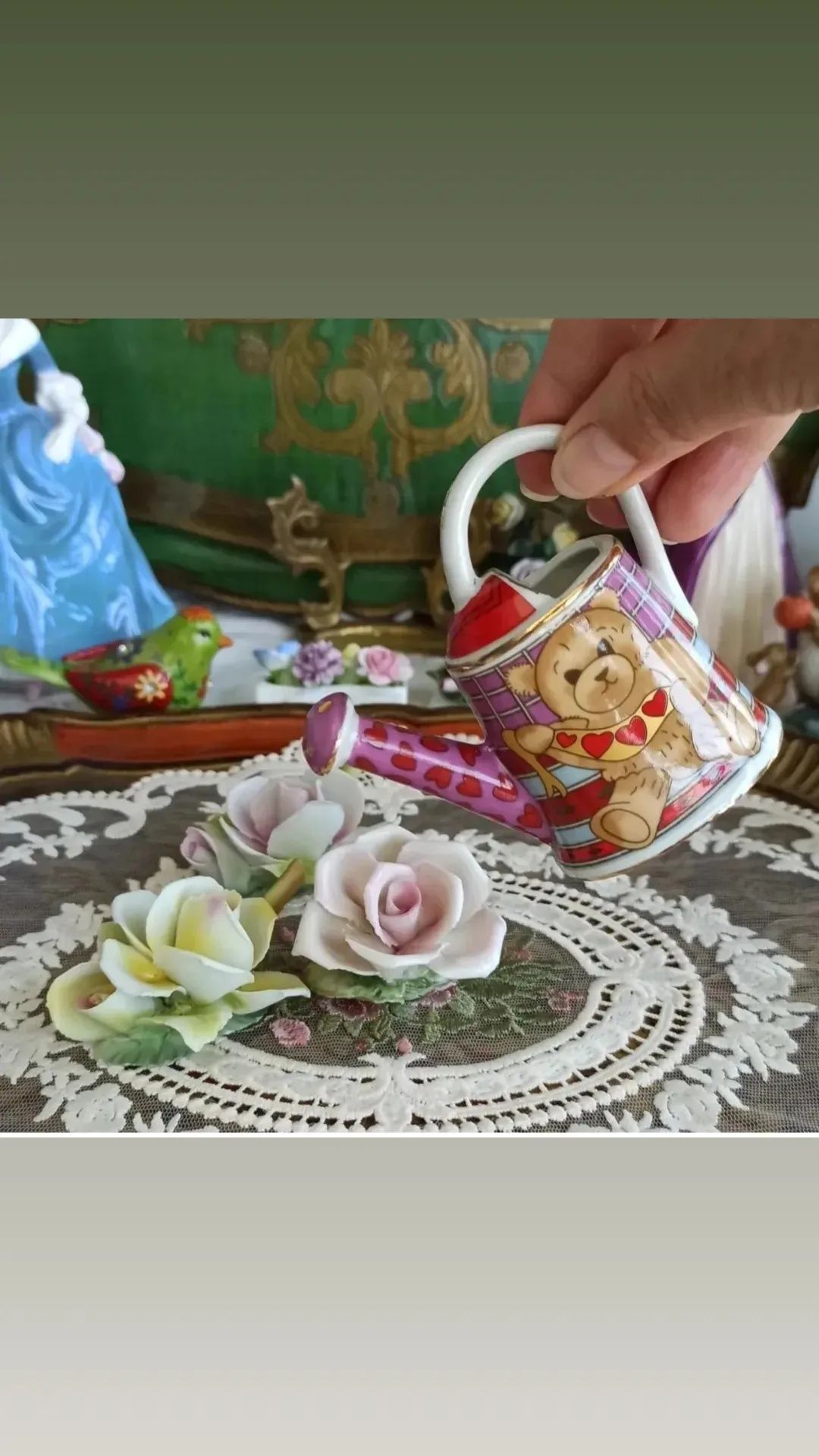 Миниатюры Лимож винтаж Limoges башмачок чайничек посуда для кукол