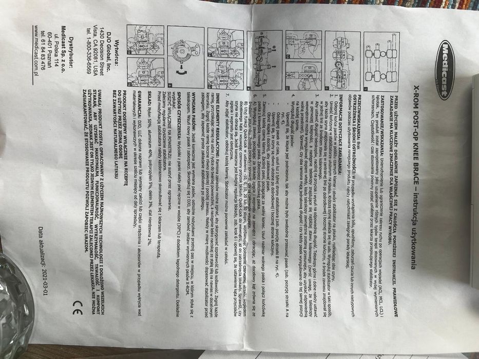 Djo Global X-rom Post Op Knee Brace orteza stawu