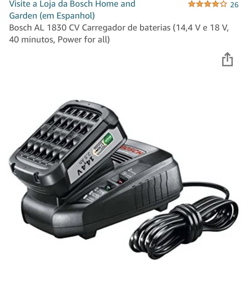 Carregador Bosh 14,4 e 18 v