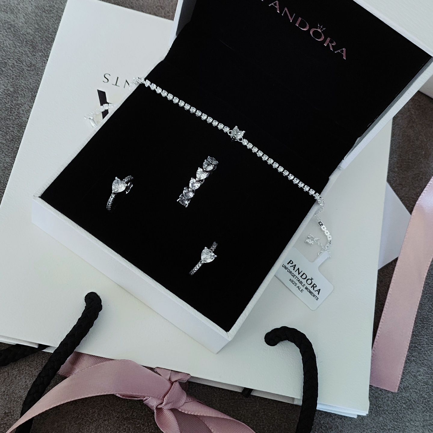 Пандора сережки каблучка браслет Pandora