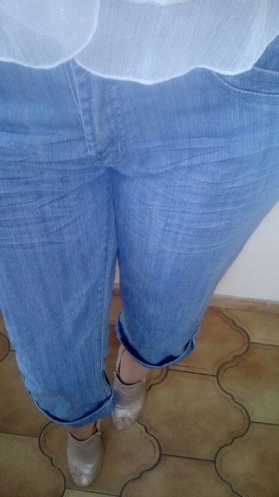 jeansowe krótsze nogawki do botków kozaki