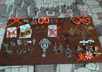 Біжутерія, бижутерия, сережки, серьги,кольца,металлические значки пины