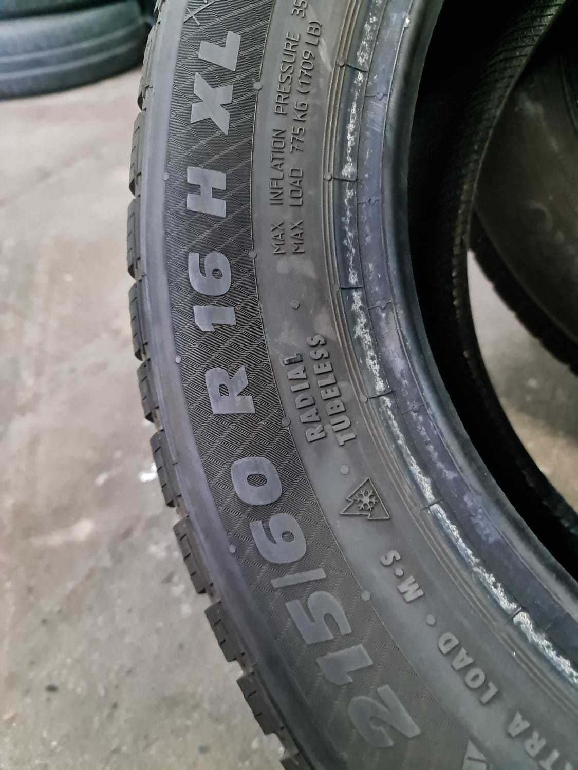 Opony PAXARO zima 4szt 215/60 R 16 H XL używane 1 sezon z końca 20 r.