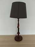 Lampa stołowa drewniana vintage retro, drewno sprawna