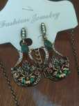 Conjunto Fio Brincos Verde