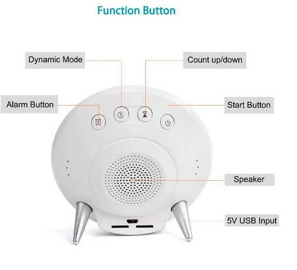 zegar/budzik FiBiSonic LED Dynamic Alarm Clock