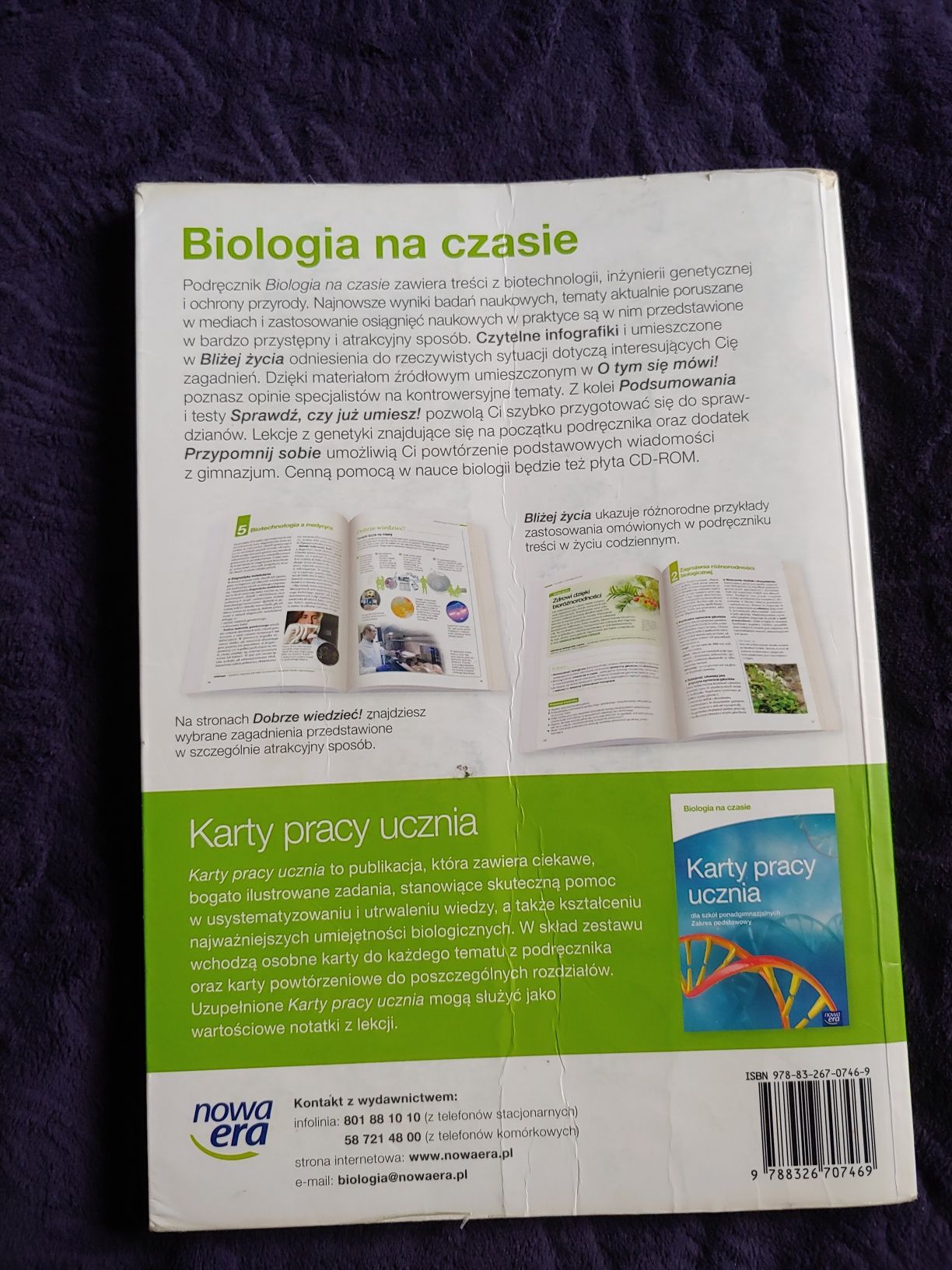 Biologia na czasie, podręcznik + karty, zakres podstawowy
