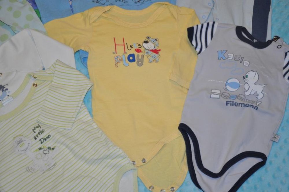 Zestaw dla chłopaka pajace śpiochy body r. 74 cm TupTup F&F