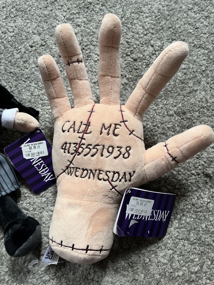 Pluszaki Wednesday i rączka NOWE Z METKĄ