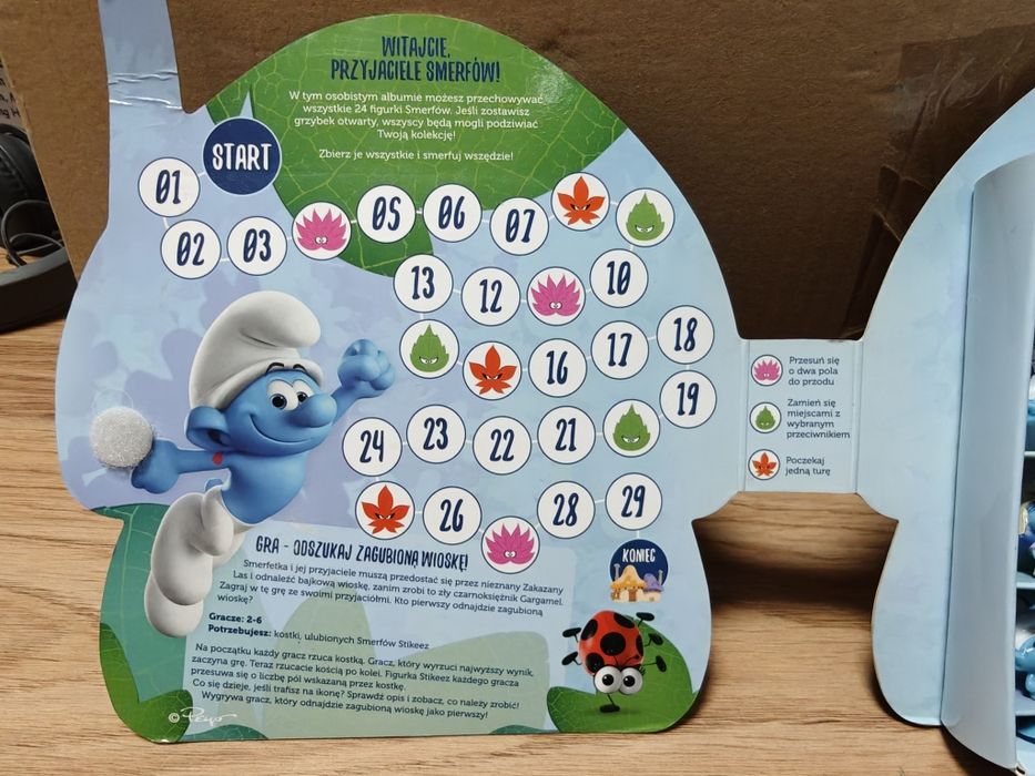 Kolekcja figurek Stikeez Smerfy 2017 – brak 2 sztuk, komplet 24 postac