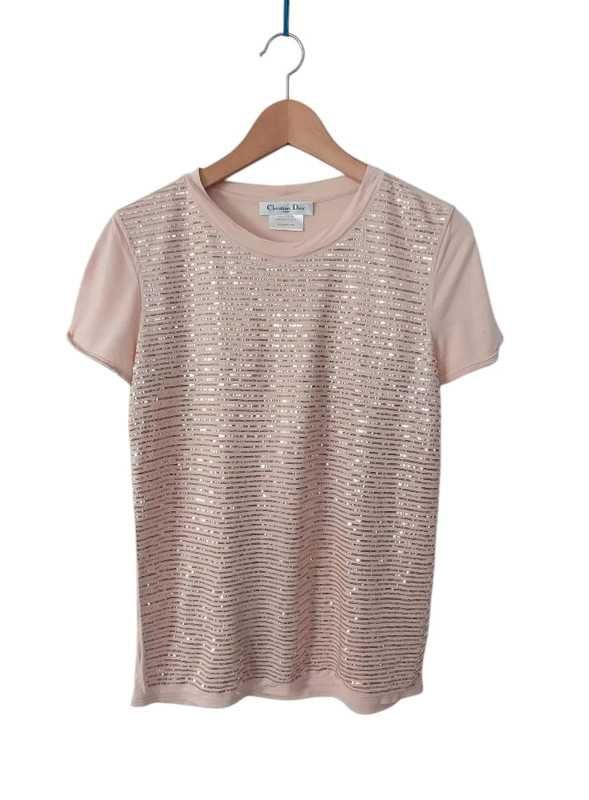 Christian Dior vintage t-shirt cekinowy 10