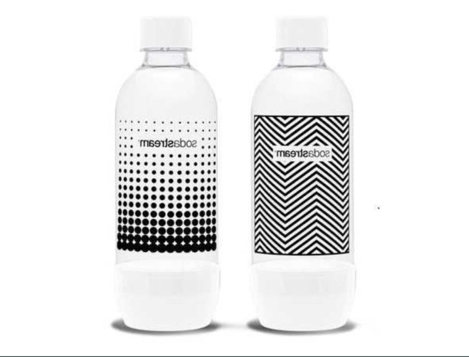 SodaStream: 2 biało - czarne butelki JET o pojemności 1000ml