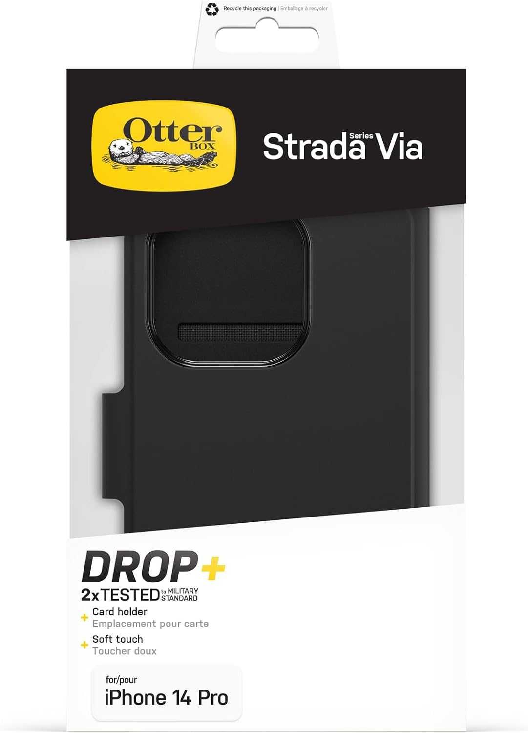 OtterBox Strada Via iPhone 14 Pro etui skórzane portfel karty wojskowe