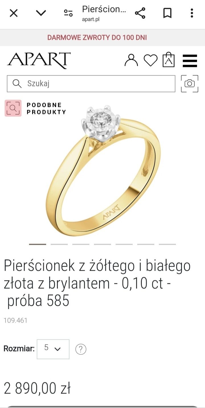 Pierścionek zaręczynowy