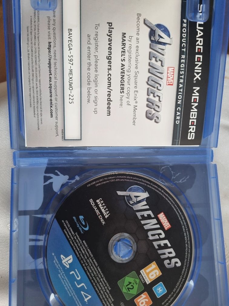 Płyta do ps4 Marvel avengers