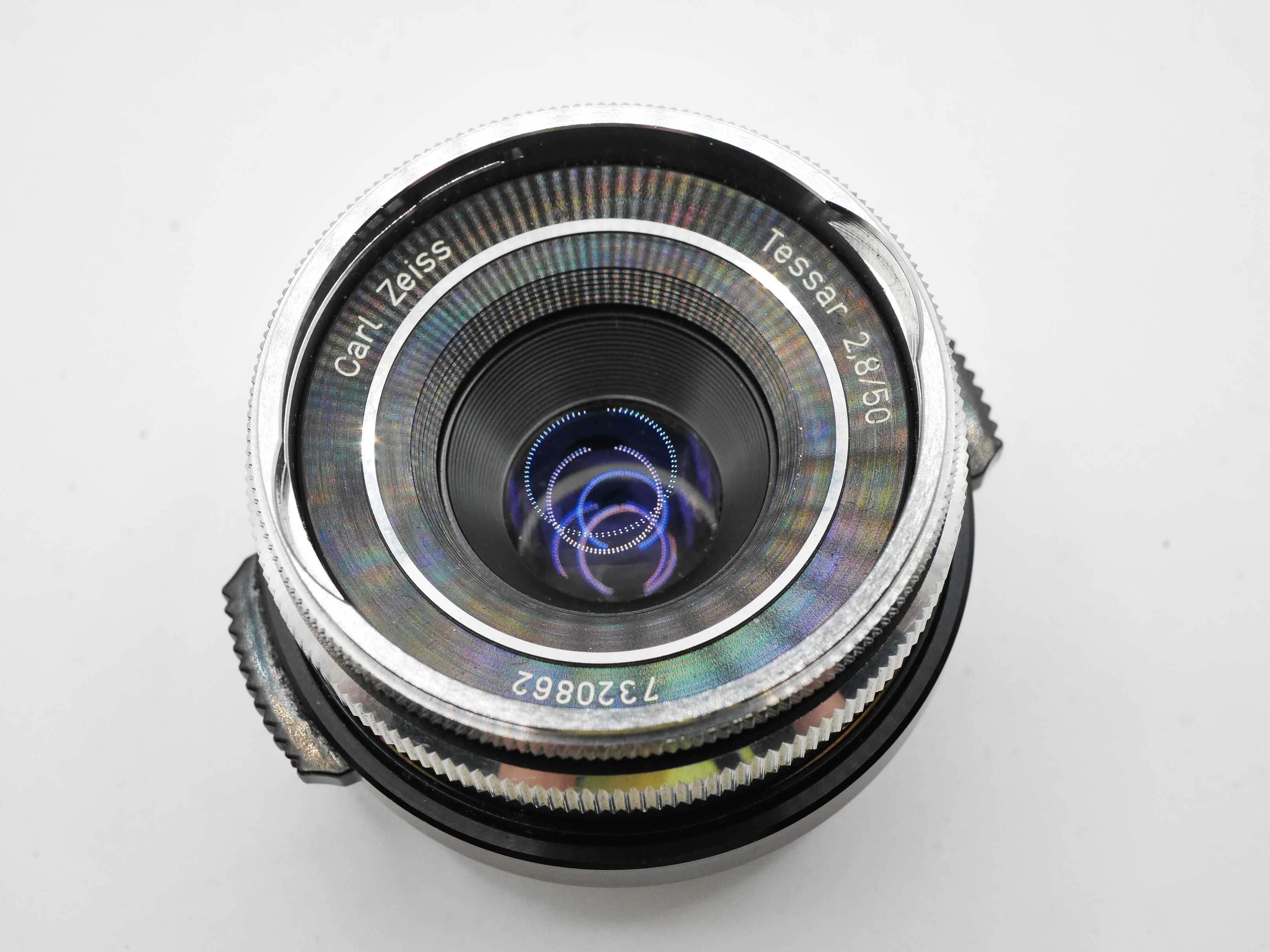 Obiektyw Carl Zeiss Jena Tessar 50 mm f 2,8 chrome nose M42