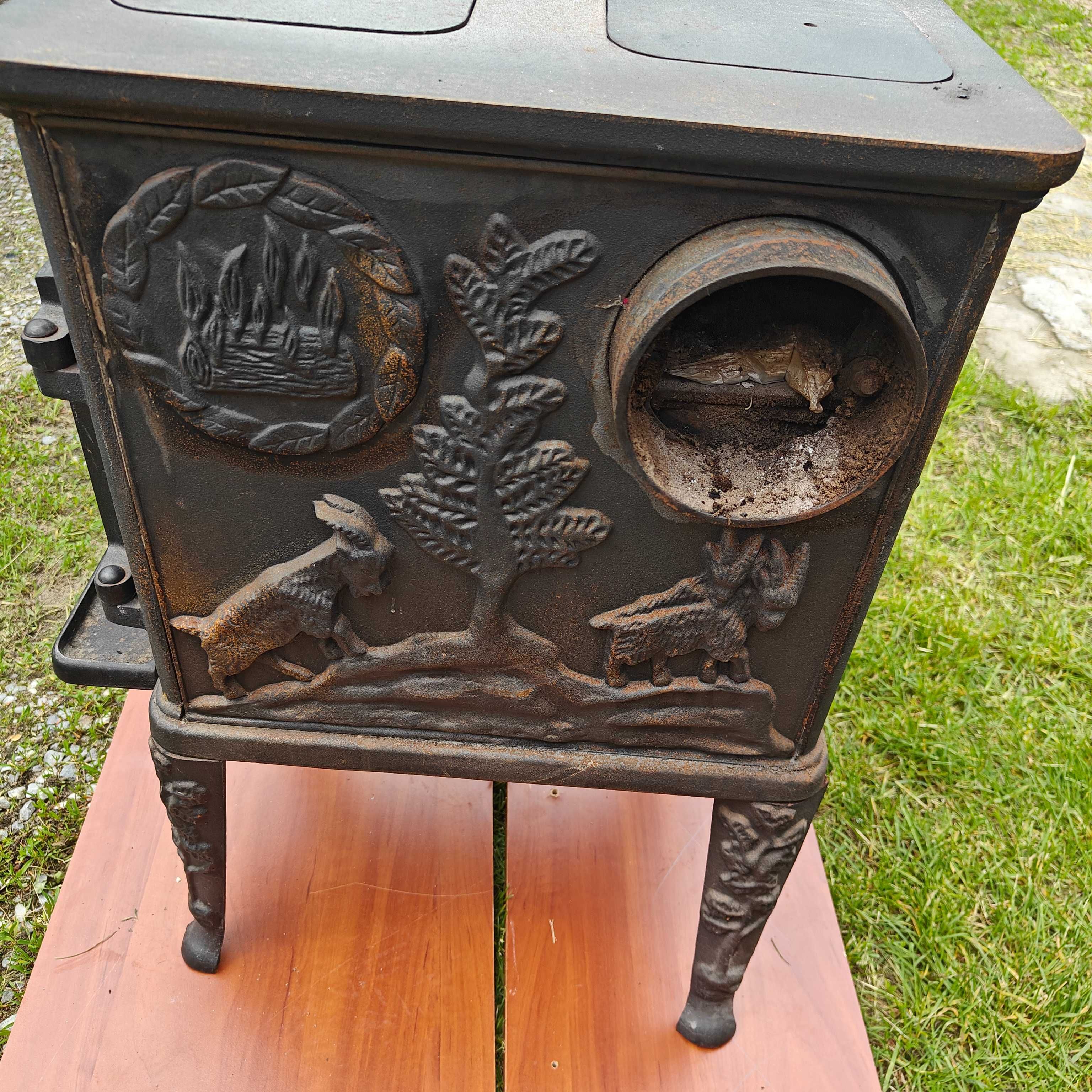 Piekny stylowy kominek DOVRE Jotul żeliwny koza piec komin norweski