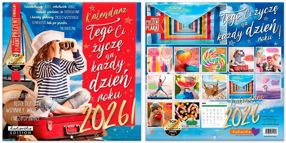 Kalendarz Classic Q ŻYCZENIA. Kukartka. Nowy Produkt