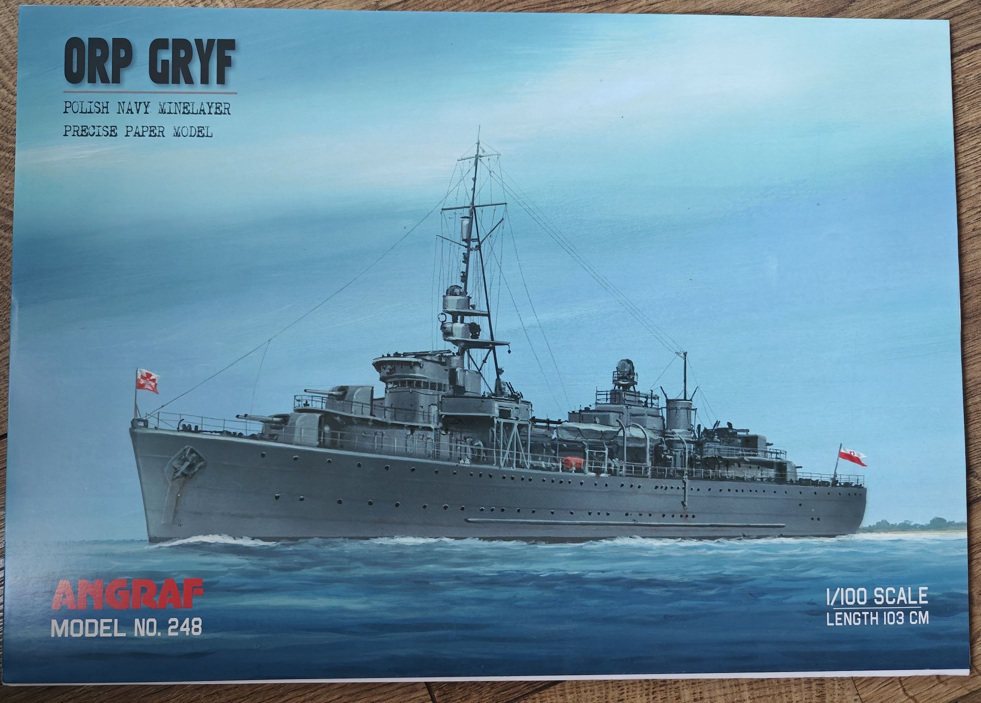 ORP GRYF model kartonowy 1:100 "offset"