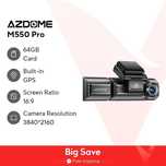 Відеореєстратор 4К AZDOME M550 Pro Wi-Fi + задня камера + в салон