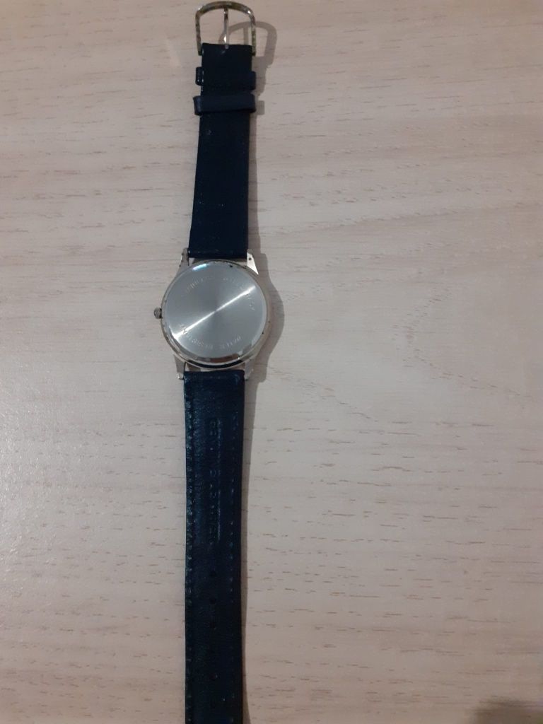 Relógio Novo Bracelete  Couro Azul