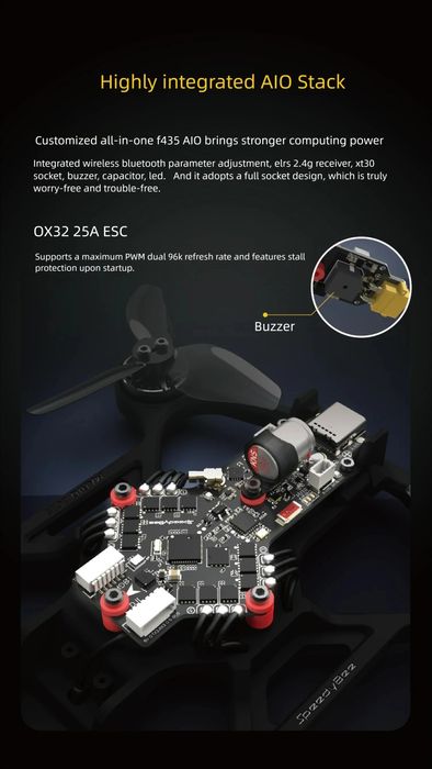 FPV Квадрокоптер дрон Speedybe під DJI O4 airunit pro Mario MINI 25