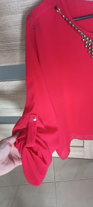 Elegancka bluzka z rękawem 3/4 z
