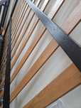Estrado metal com ripas madeira. Para cama casal