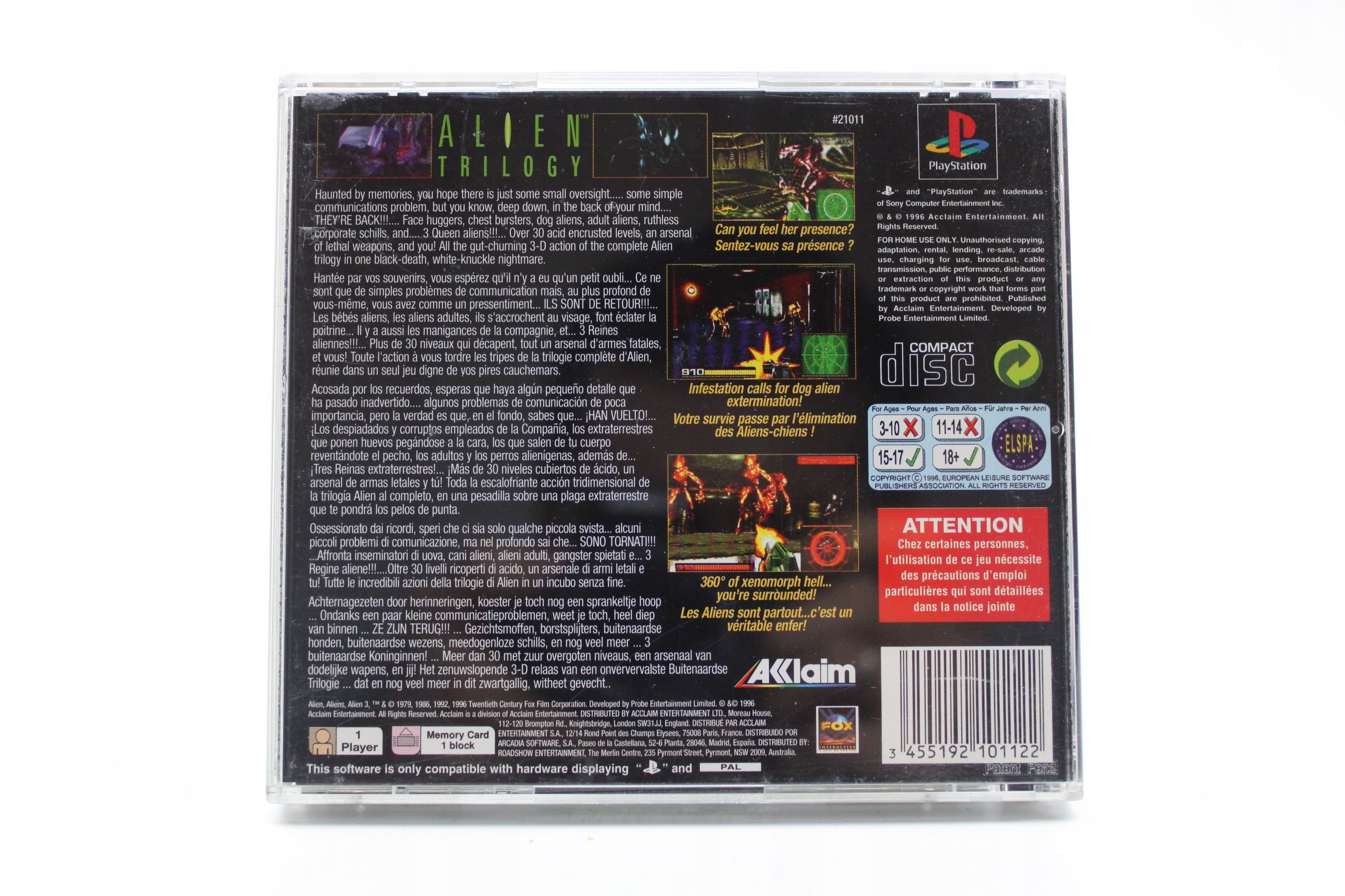 Gra Alien Trilogy - Wyd. Angielskie - Psx Sony Playstation (Psx)