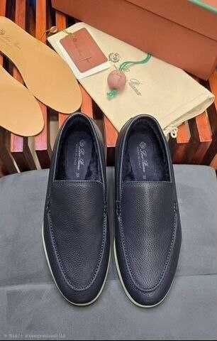 З хутром Зимові Чоловічі лофери Loro Piana лоро піана пиана 44 розмір