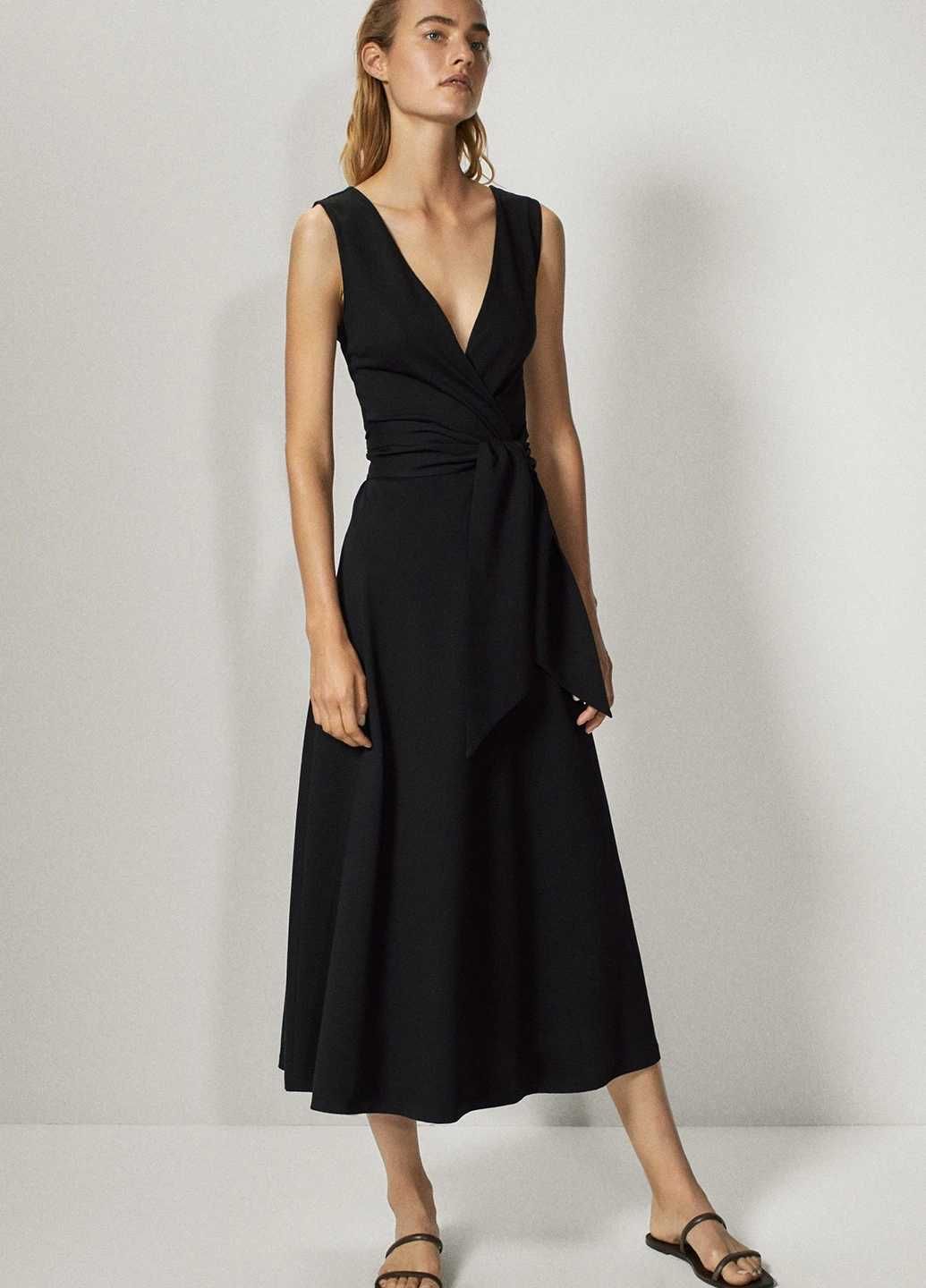 Чорна сукня на запах, Massimo Dutti, (34/S)