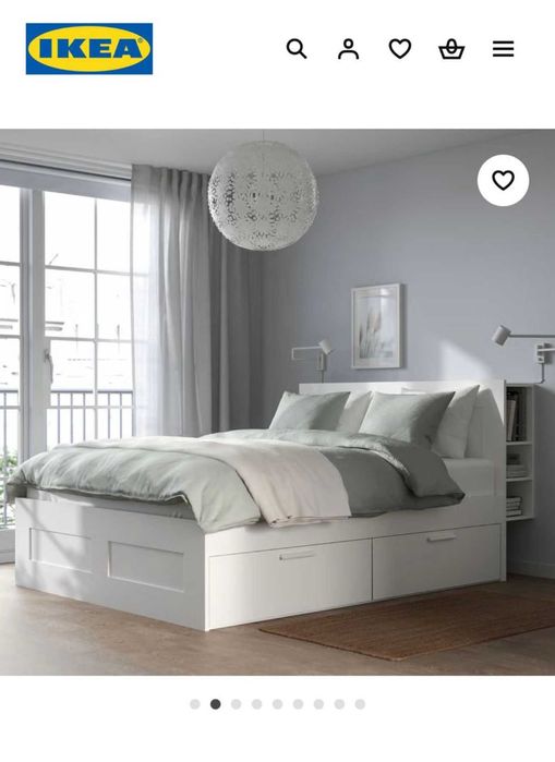 Cama King Size com colchão e cabeceira