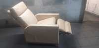 Fotel rozkładany i sofa nierozkładana skórzana