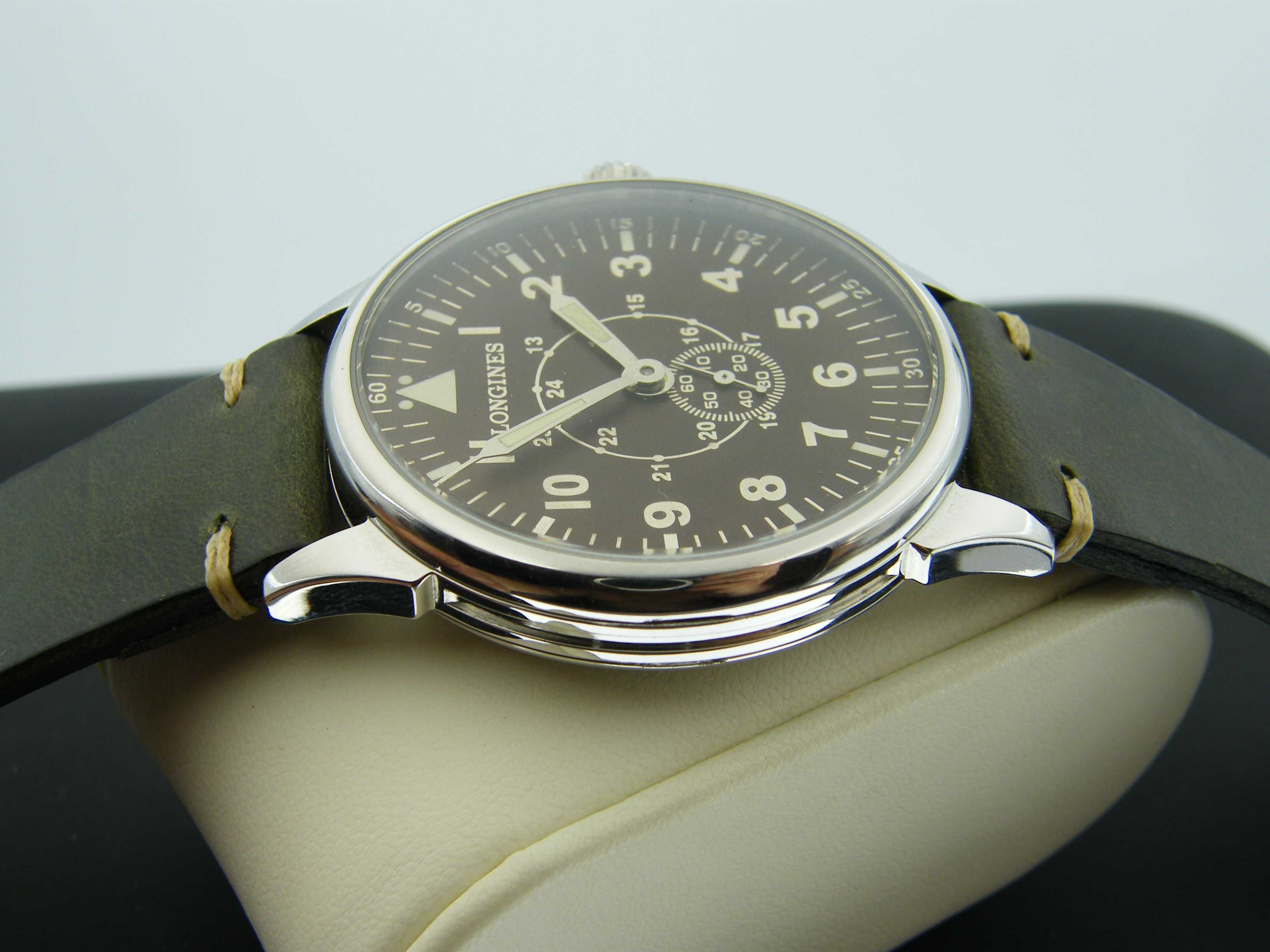 Longines Pilot Militarna Pasówka w Stali