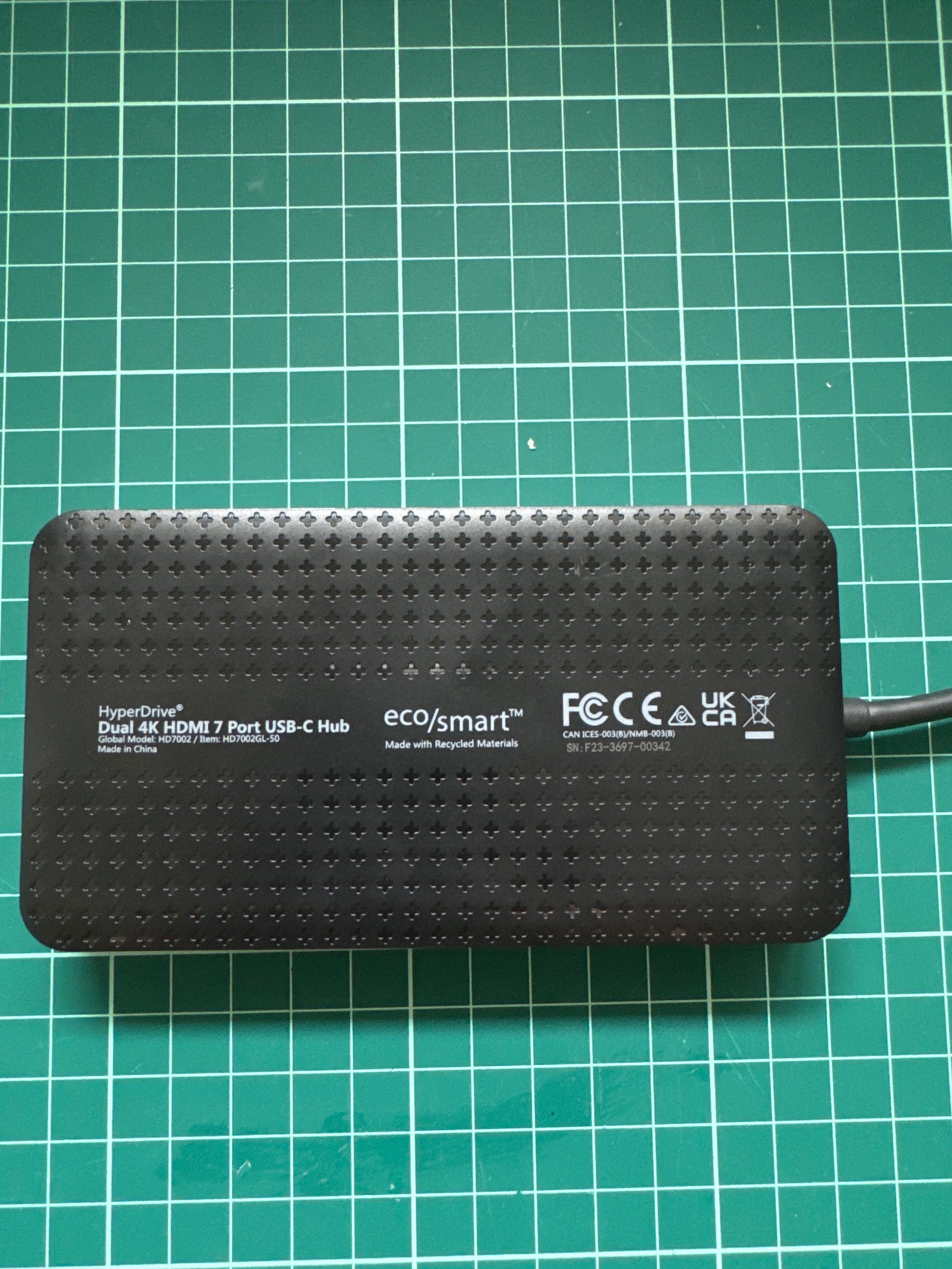 Dock para portátil USB-C de 7 entradas incluindo duas entradas 4K HDMI