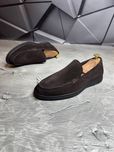 Лоферы Замшевые мужские коричневые LORO PIANA Lux BROWN! Туфли ЛОФЕРЫ!